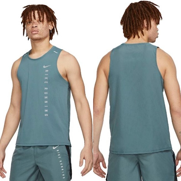 Nike Mens Miler Run Division Tank Hybrid Top XL Hasta Running Lightweight - Picture 2 of 10